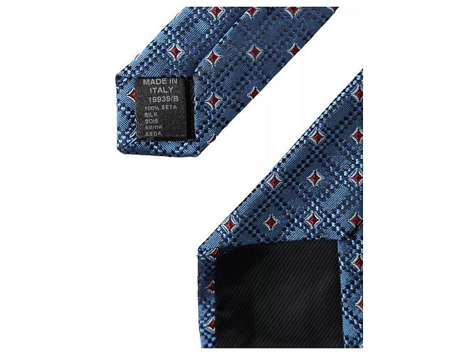 Dolce & Gabbana Blue Patterned % Silk Adjustable Men Tie