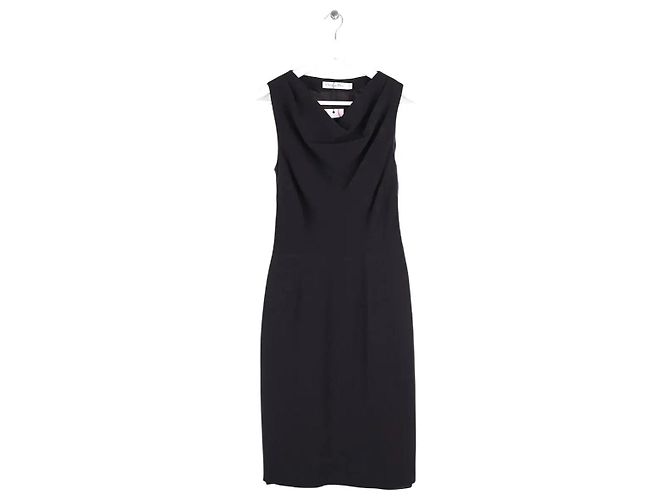 Vestido de seda negro Dior