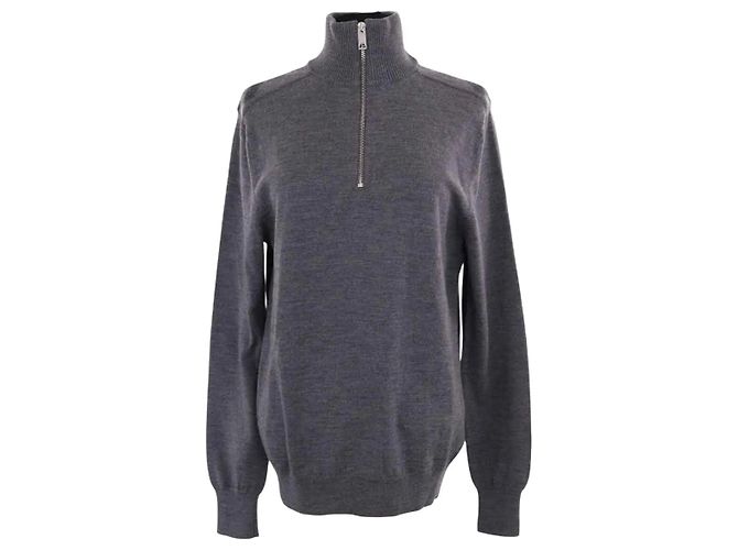 Grauer Burberry Wollpullover