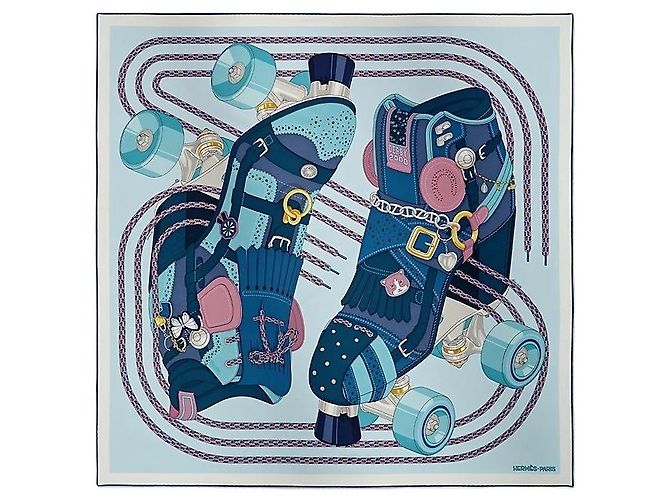 Hermès Seidentwill-Schal Blue Ciel