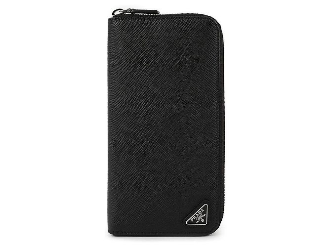 Prada Saffiano Wallet Black Leather