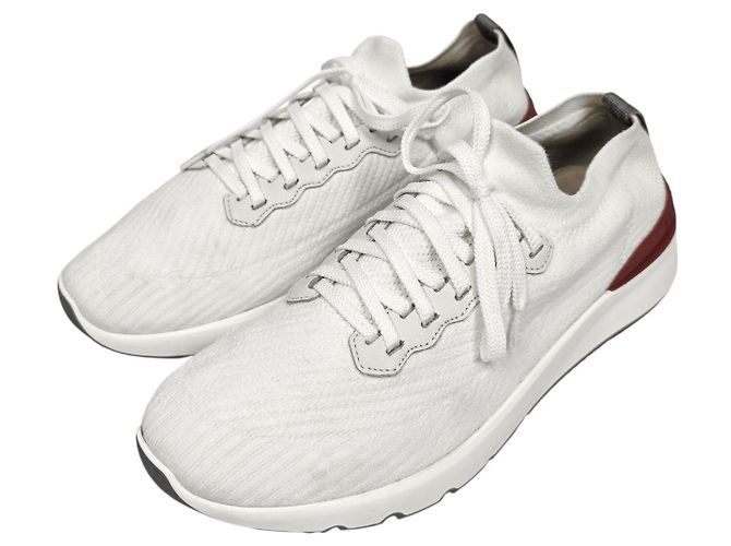 Brunello Cucinelli Strick-Sneaker Weiß