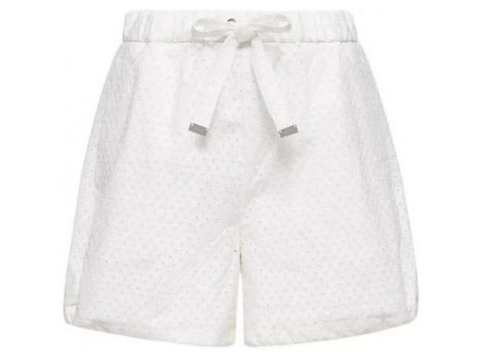 Bermudas Moncler de popelina de algodón blanco