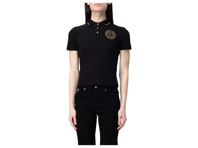 Versace Polo-Shirt mit gesticktem Emblem