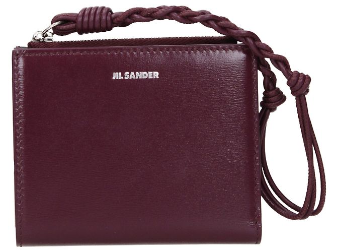 Jil Sander Red Leather Wallet