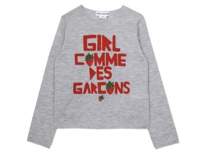 Comme Des Garcons Strawberry Westfall Logo Knit NQ Grey