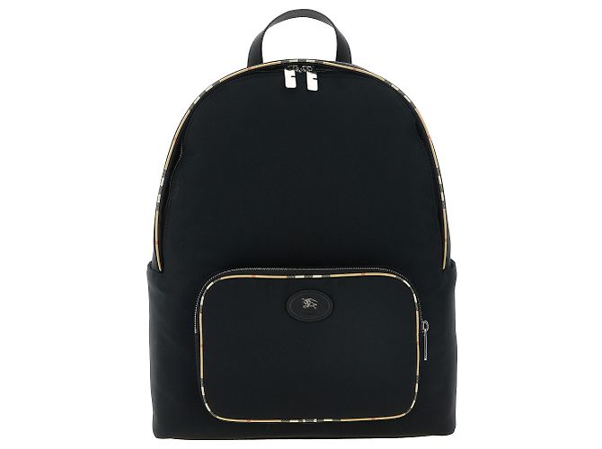 Burberry Black Polyester Backpack