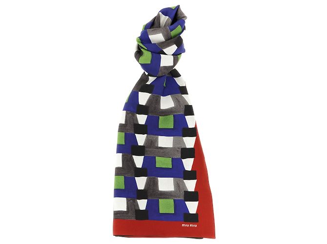 Miu Miu Sciarpa in seta multicolore