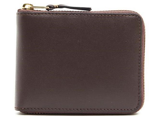 Comme Des Garcons Brown Cowhide Leather Wallet