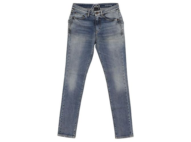 Autre Marque Pantalones de denim azul SAINT LAURENT de algodón