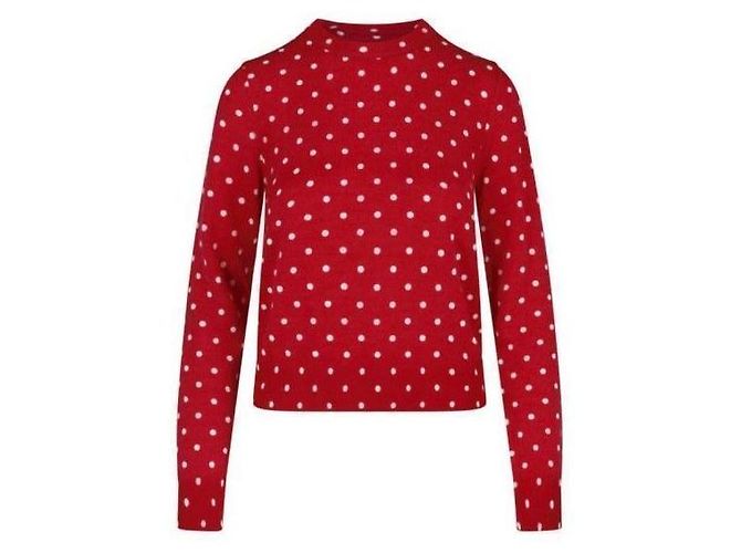 Comme Des Garcons Printed Dot Pattern Wool Jersey Knit