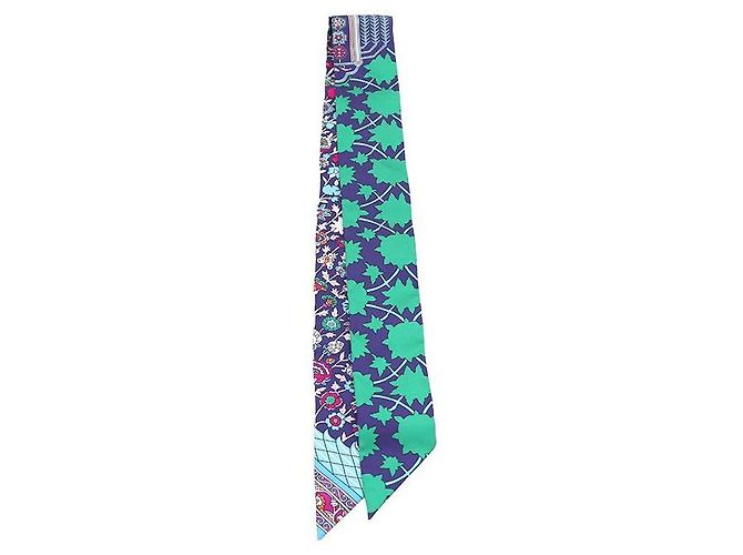 Lenço Twilly Hermès de seda roxo