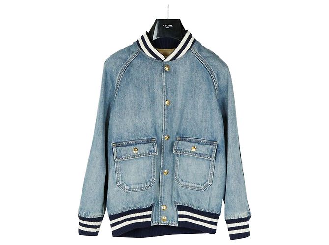 Céline Washed Denim Teddy Jacket
