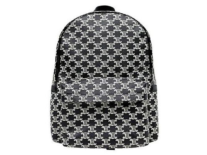 Céline Black Trionphe Canvas Backpack