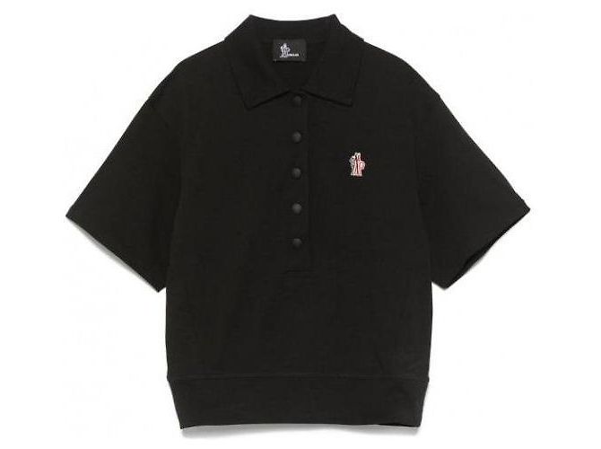 Moncler Baumwoll-Polohemd mit Grenoble-Logo-Patch