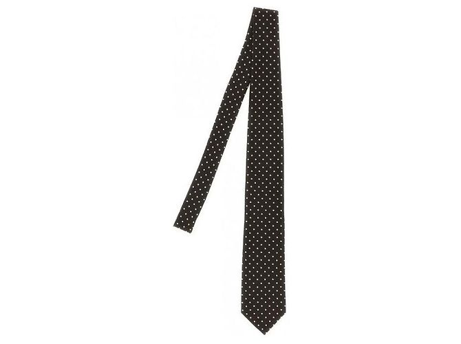 Tom Ford Dot Silk Tie Dark Brown
