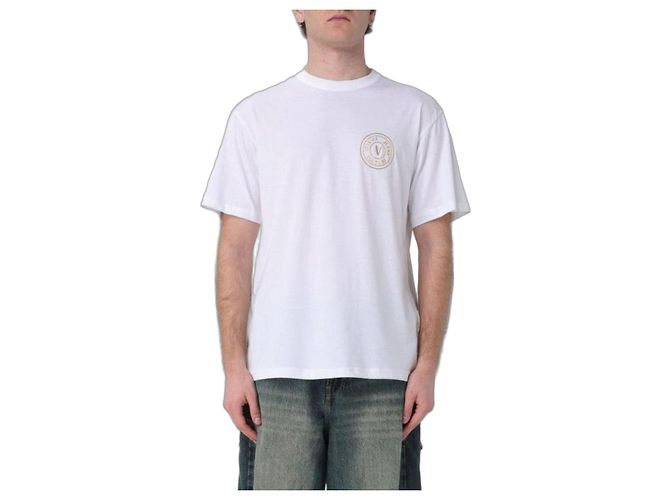 Versace T-Shirt mit geprägtem Logo