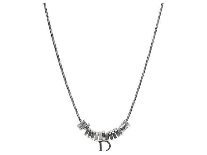 Colar prateado Dior