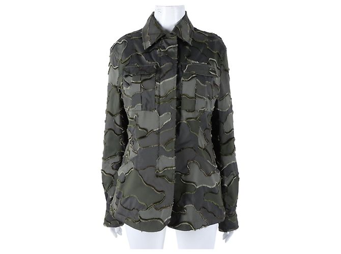 Giacca con zip Christian Dior Khaki Multi