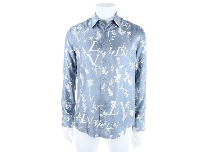 Camicia di seta Louis Vuitton Blu Multi