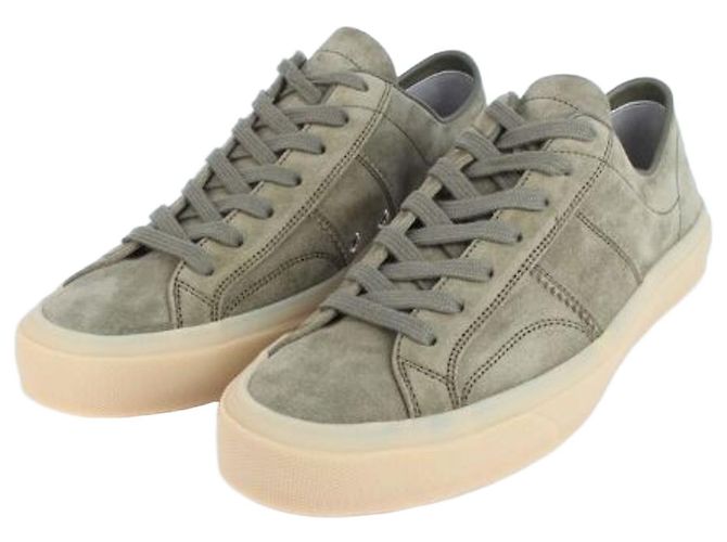 Tom Ford Baskets Cambridge en daim Vert