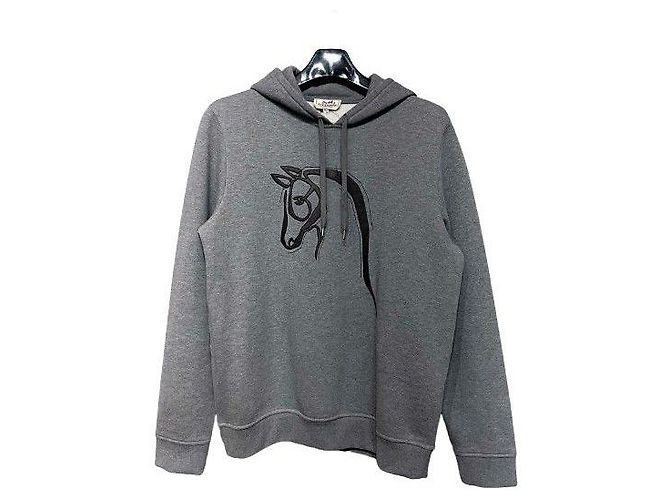 Hermès Leder Hoodie Braun