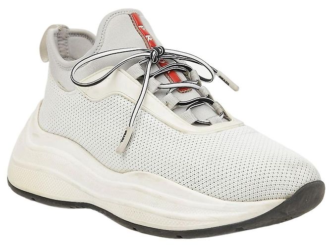 Prada Sneakers in mesh e neoprene White