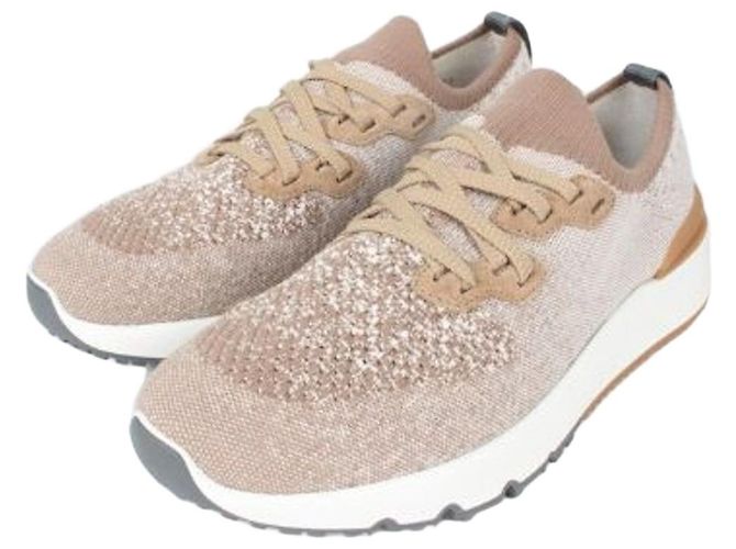 Brunello Cucinelli Baskets Runner en maille de coton