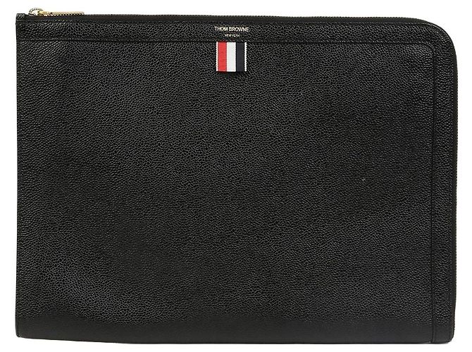 Thom Browne Pochette Document Pebble Black