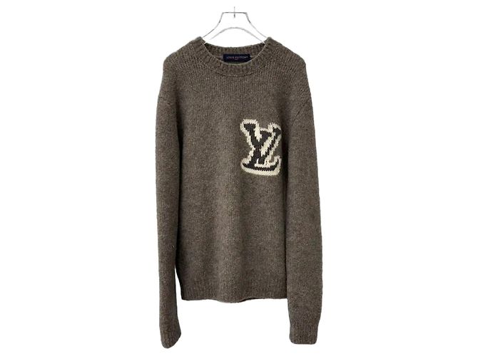 Pull Louis Vuitton Intarsia Gris