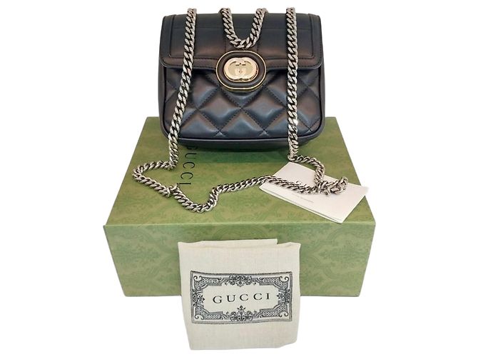 Gucci Bolsa de ombro mini com corrente entrelaçada