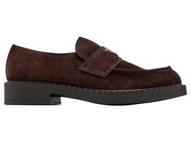 Mocassins Prada en daim marron