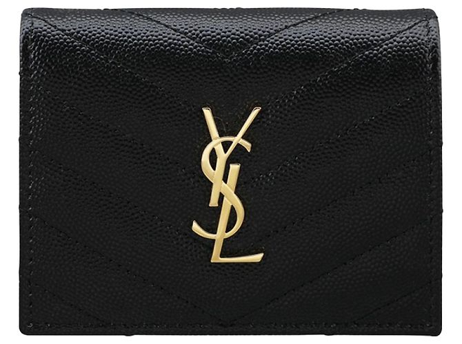 Autre Marque Monogram Geldbörse Schwarz