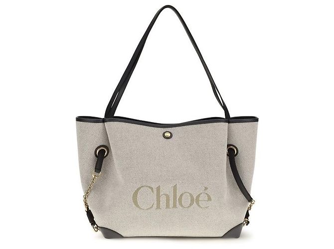 Chloé Bolsa de ombro em algodão cinza