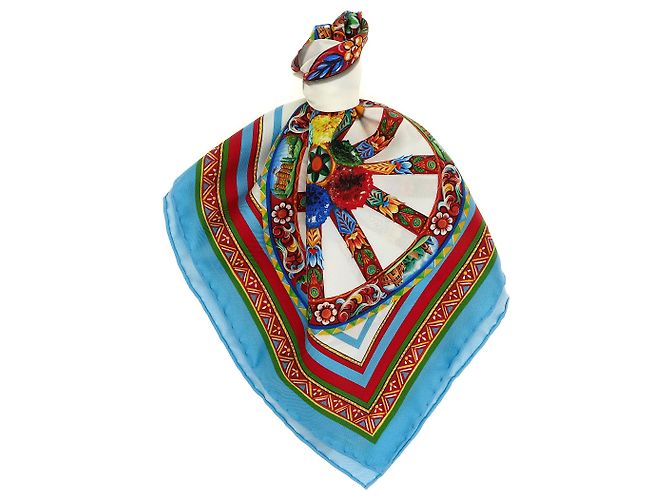 Dolce & Gabbana Sciarpa di seta multicolore
