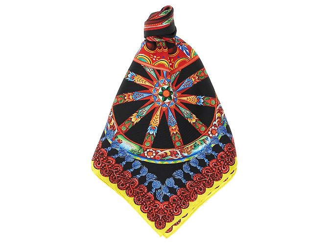 Dolce & Gabbana Sciarpa di seta multicolore