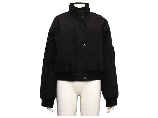 Hermès Lain Technique Technical Wool Blason Bomber Women's Jacket