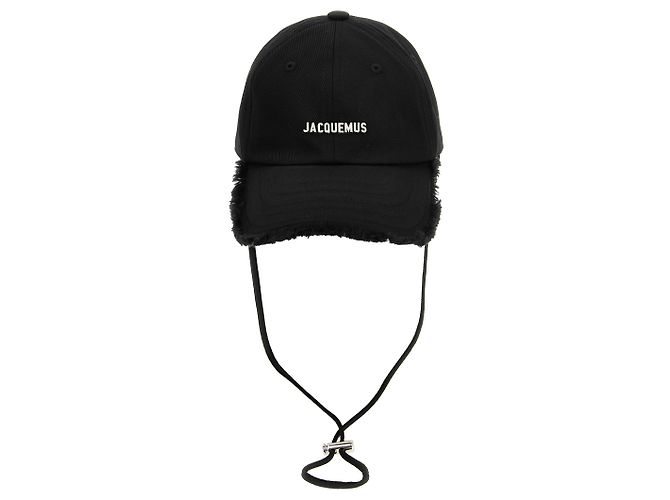 Jacquemus Boné de Algodão Preto (Baseball Hat)