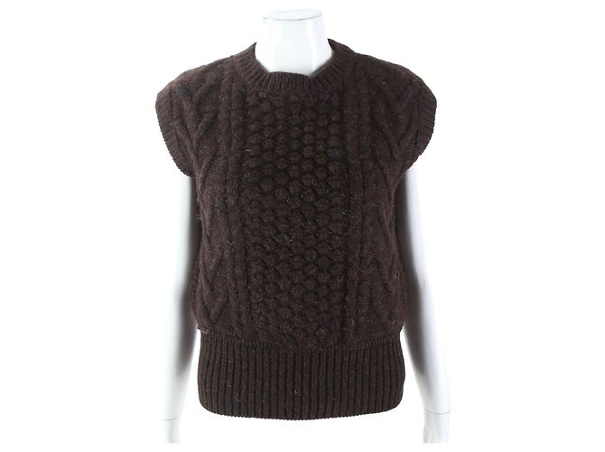 Bottega Veneta Strickweste Braun