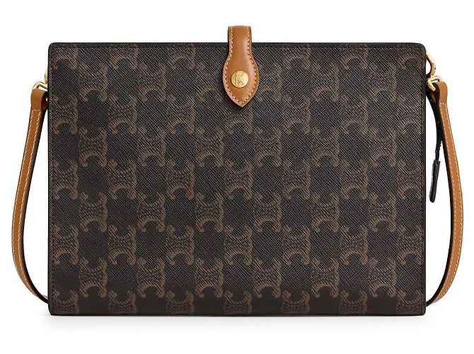 Céline Small Note Triomphe Canvas Miel