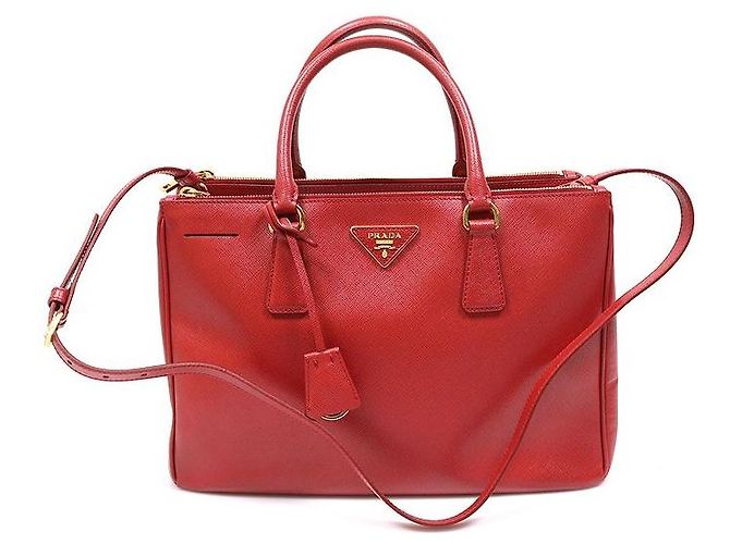 Prada Red Saffiano Lux Triangle