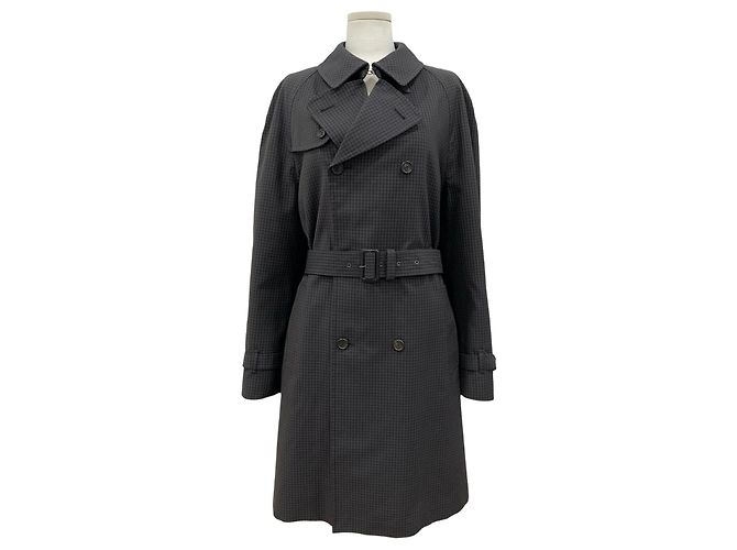 Prada Gingham Check Trench Padding Coat