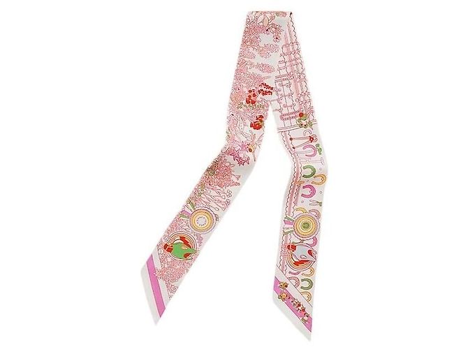 Hermès Lenço de seda Twilly Pony Pit Stop para mulher