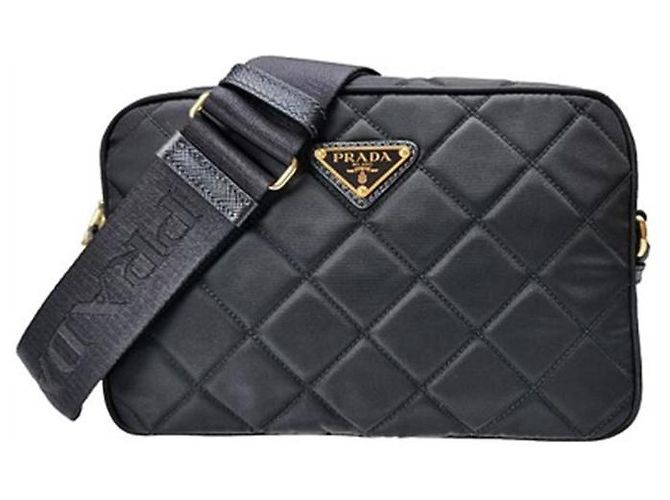 Prada Borsa a tracolla in nylon nero