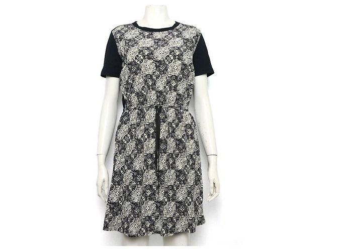 Louis Vuitton Abito in seta e cotone monogram nero