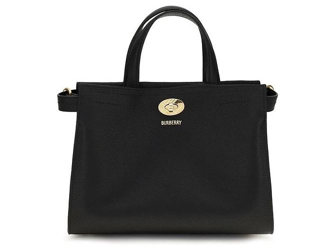 Borsa Burberry Cotswolds Check Top Handle Nera