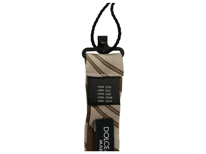 Dolce & Gabbana Multicolor Patterned Adjustable Neck Bow Tie Men