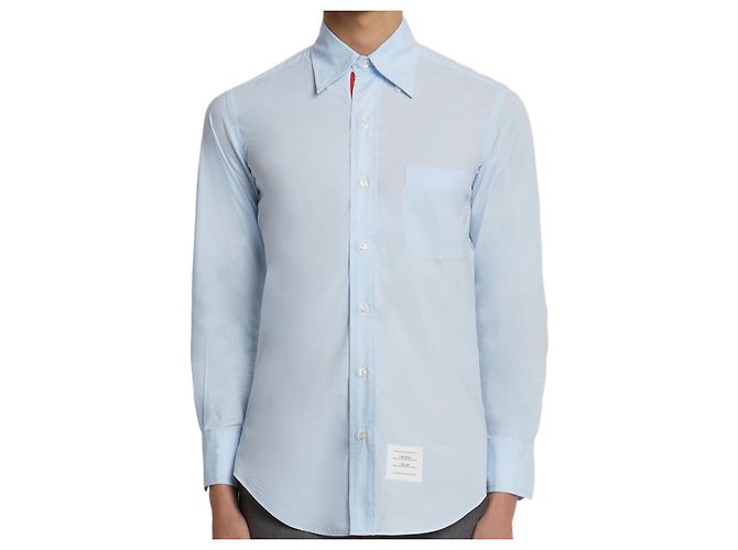 Camicia in popeline azzurro Thom Browne