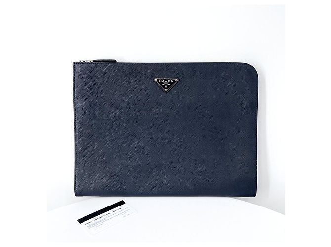 Prada Saffiano Document Clutch Bag