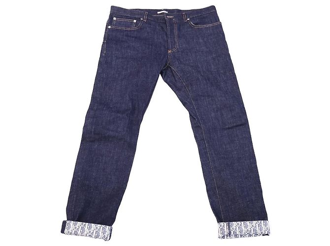 Dior Pantalones Vaqueros Oblique Low de Denim de Algodón